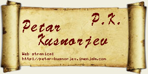 Petar Kušnorjev vizit kartica